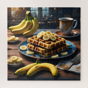 Waffeln mit Bananen Puzzle
