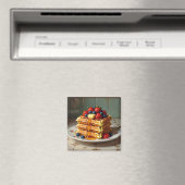 Waffeln mit Erdbeeren und Blaubeeren Magnet (In Situ (Geschirrspüler))