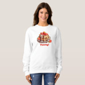 Waffeln mit Schokolade und Erdbeeren Sweatshirt (Vorne ganz)