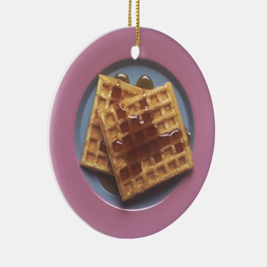 Waffeln mit Sirup Keramik Ornament (Rechts)
