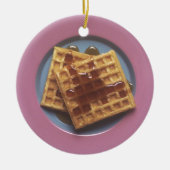 Waffeln mit Sirup Keramik Ornament (Vorne)