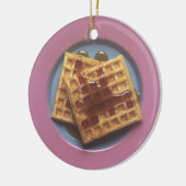 Waffeln mit Sirup Keramik Ornament (Links)