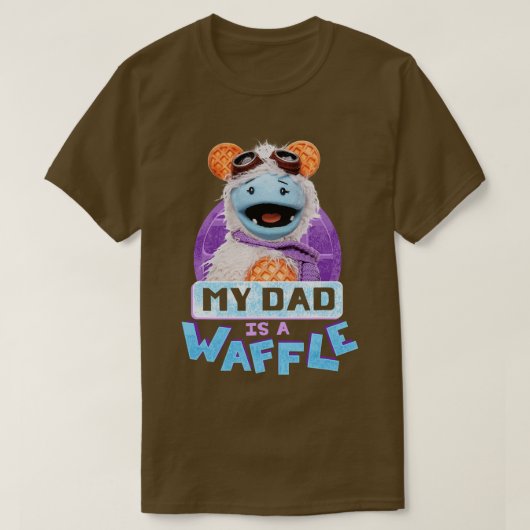 Waffeln Mochi Mein Vater ist ein Waffelfutter T-Shirt (Design vorne)