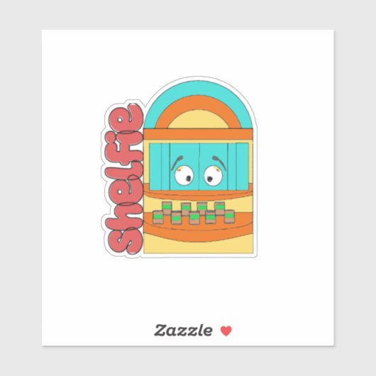 Waffeln&Mochi-Shelfie-Vinyl-Aufkleber Aufkleber (Blatt)