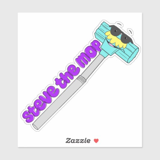 Waffeln&Mochi-StevetheMop-Vinyl-Aufkleber Aufkleber (Blatt)