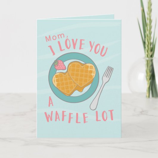Waffeln Mother's Day Custom Design Karte (Vorderseite)