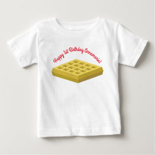 Waffeln Niedliches Frühstück Brunch Kinder 1. Gebu Baby T-shirt
