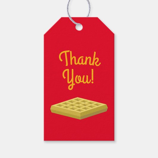 Waffeln Niedliches Frühstück Brunch Kinder 1. Gebu Geschenkanhänger (Vorderseite)