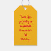 Waffeln Niedliches Frühstück Brunch Kinder 1. Gebu Geschenkanhänger (Rückseite)