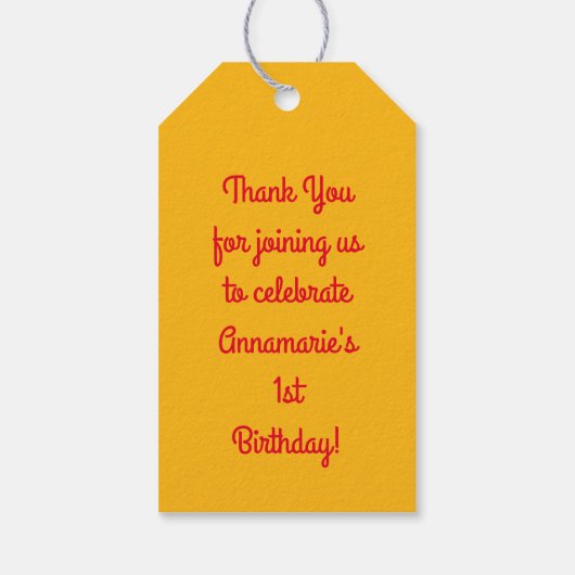 Waffeln Niedliches Frühstück Brunch Kinder 1. Gebu Geschenkanhänger (Rückseite)