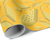 Waffeln Niedliches Frühstück Brunch Kinder 1. Gebu Geschenkpapier (Rolleneckpunkt)