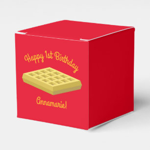 Waffeln Niedliches Frühstück Brunch Kinder 1. Gebu Geschenkschachtel