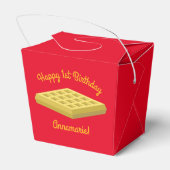 Waffeln Niedliches Frühstück Brunch Kinder 1. Gebu Geschenkschachtel (Rückseite)