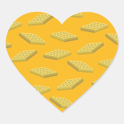 Waffeln Niedliches Frühstück Brunch Kinder 1. Gebu Herz-Aufkleber (Vorderseite)