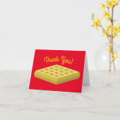 Waffeln Niedliches Frühstück Brunch Kinder 1. Gebu Karte (Gelbe Blume)