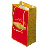 Waffeln Niedliches Frühstück Brunch Kinder 1. Gebu Kleine Geschenktüte (Rückseite Schrägansicht)