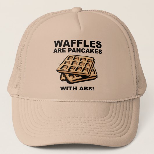 Waffeln Pancakes mit ABS Funny Ball Cap Hut Truckerkappe (Vorderseite)