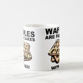Waffeln Pancakes mit ABS Funny Mug oder Travel Mug Kaffeetasse (Mittel)