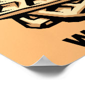 Waffeln Pancakes mit abs Funny Poster-Zeichen Poster (Ecke)