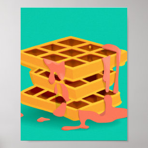 Waffeln > Pancakes Poster