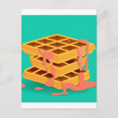 Waffeln > Pancakes Postkarte (Vorderseite)