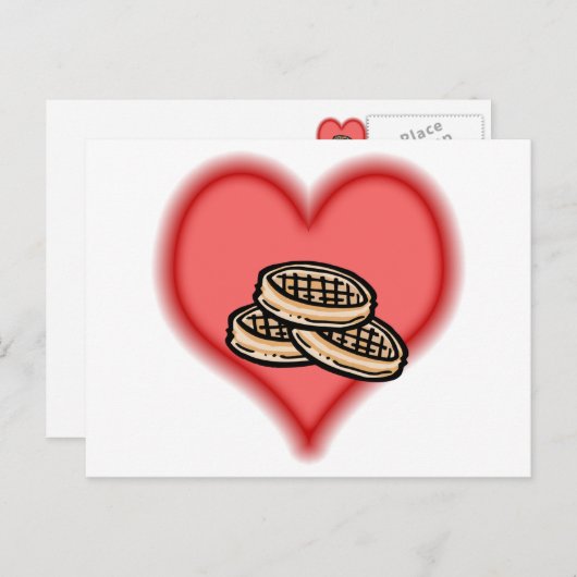 Waffeln Postkarte (Vorne/Hinten)
