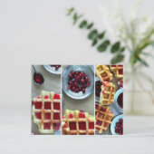 Waffeln Postkarte (Stehend Vorderseite)