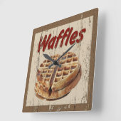 Waffeln Quadratische Wanduhr (Winkel)