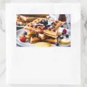 Waffeln Rechteckiger Aufkleber (Tasche)