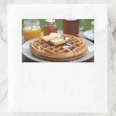 Waffeln Rechteckiger Aufkleber (Tasche)
