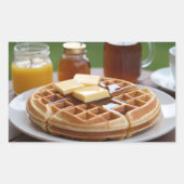 Waffeln Rechteckiger Aufkleber (Vorderseite)
