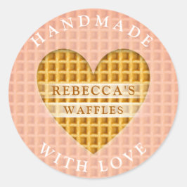 Waffeln Runder Aufkleber