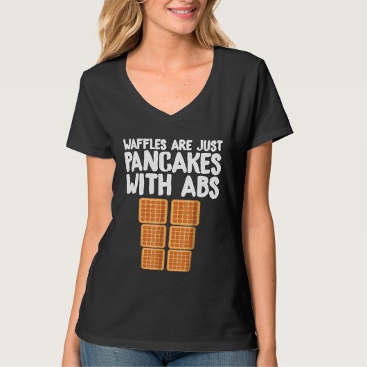 Waffeln sind einfach Pfannkuchen mit Sixpack Bäck T-Shirt (Vorderseite)