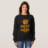 Waffeln sind einfach Pfannkuchen mit Sixpack Sweatshirt (Vorne ganz)