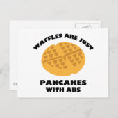 Waffeln sind nur Pfannkuchen mit ABS Postkarte (Vorne/Hinten)