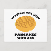 Waffeln sind nur Pfannkuchen mit ABS Postkarte (Vorderseite)