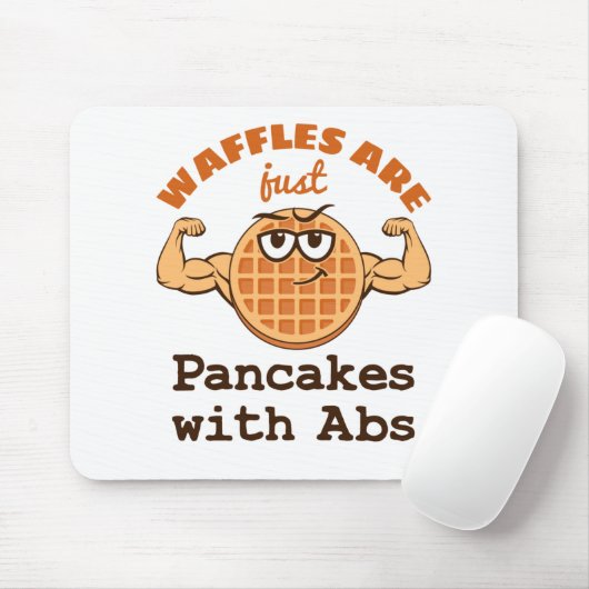 Waffeln sind nur Pfannkuchen mit Waffellover Mousepad (Mit Mouse)