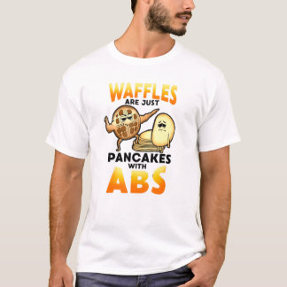 Waffeln sind wie Pfannkuchen mit Absin Food Br T-Shirt