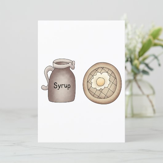 Waffeln und Ahornsirup Einladung