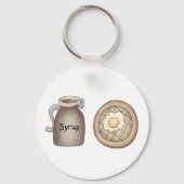 Waffeln und Ahornsirup Food Schlüsselanhänger (Vorderseite)