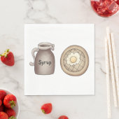 Waffeln und Ahornsirup Nahrung Neapel Serviette (Beispiel)