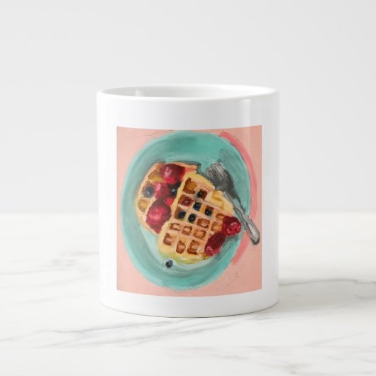 Waffeln und Beeren Jumbo-Tasse (Vorderseite)