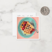 Waffeln und Beeren Mitteilungskarte (Vorderseite/Rückseite Beispiel)