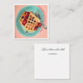 Waffeln und Beeren Mitteilungskarte (Vorne/Hinten)