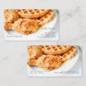 Waffeln und gebratenes Huhn Visitenkarte (Vorne/Hinten)