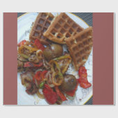 Waffeln und Kartoffeln, hausgemacht Geschenkpapier (Flach)