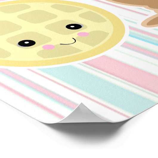 Waffeln und Liebe Poster (Ecke)