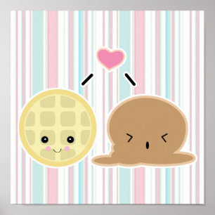 Waffeln und Liebe Poster