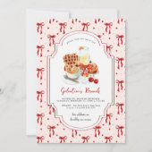 Waffeln und Mimosas | Galentinstag Einladung (Vorderseite)