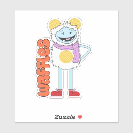 Waffeln und Waffeln, Vinyl-Aufkleber Aufkleber (Blatt)